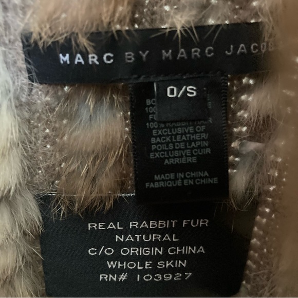 AUTHENTIC Marc by Marc Jacobs rabbit-fur vest (OS) - Picture 7 of 8